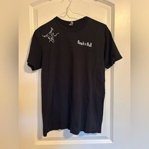 Next Level Apparel Black Graphic Tee beach and bull